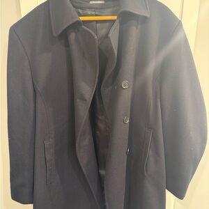 Saks Fifth Avenue Dark Blue Trench Coat